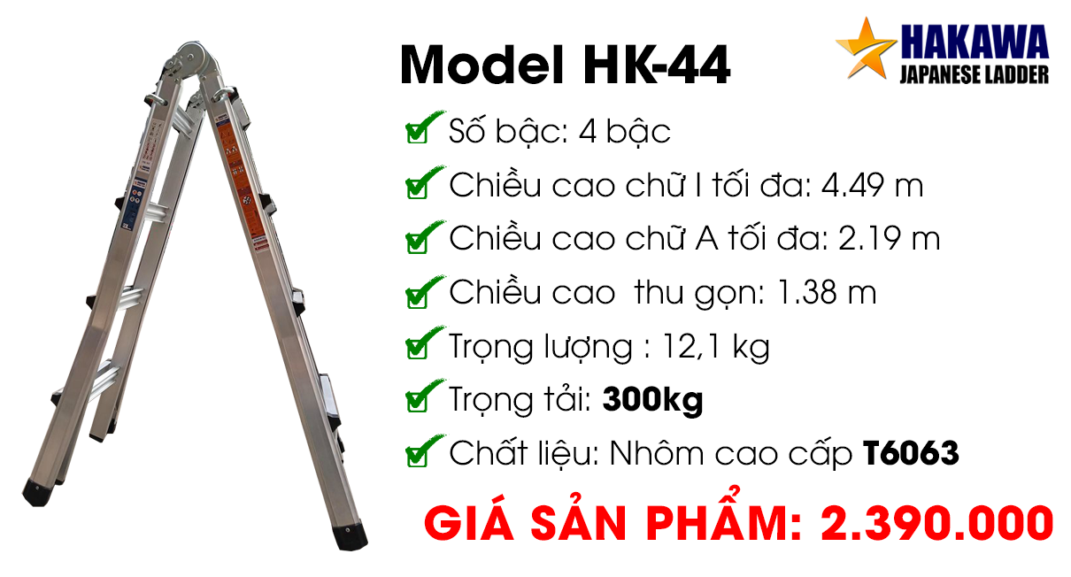 Thang nhôm hakawa HK-44